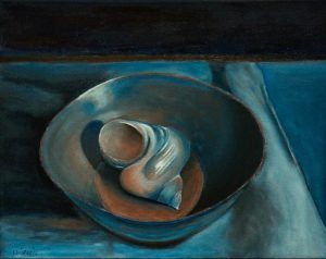 Muschel in der Schale Ölmalerei auf Leinwand Bild: 50 x 40 cm