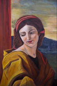 Saint Cecilia von Puossin (Teilreproduktion) Acrylmalerei auf Leinwand Bild: 80 x 100 cm