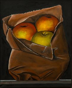 Herbstäpfel Ölmalerei auf Leinwand Bild: 40 x 50 cm