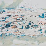 Gletscher Acrylmalerei auf Leinwand Bild: 90 x 60 cm