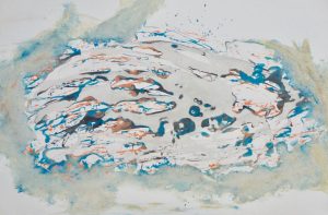 Gletscher Acrylmalerei auf Leinwand Bild: 90 x 60 cm