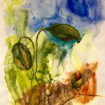 Mohnblumen Aquarell auf Papier Bild: 57 x 76 cm